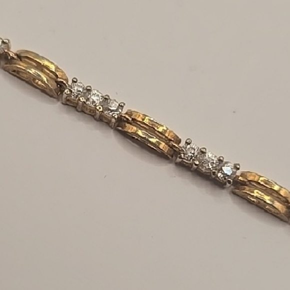 Gold Rhonestone Bracelet - Picture 2 of 3
